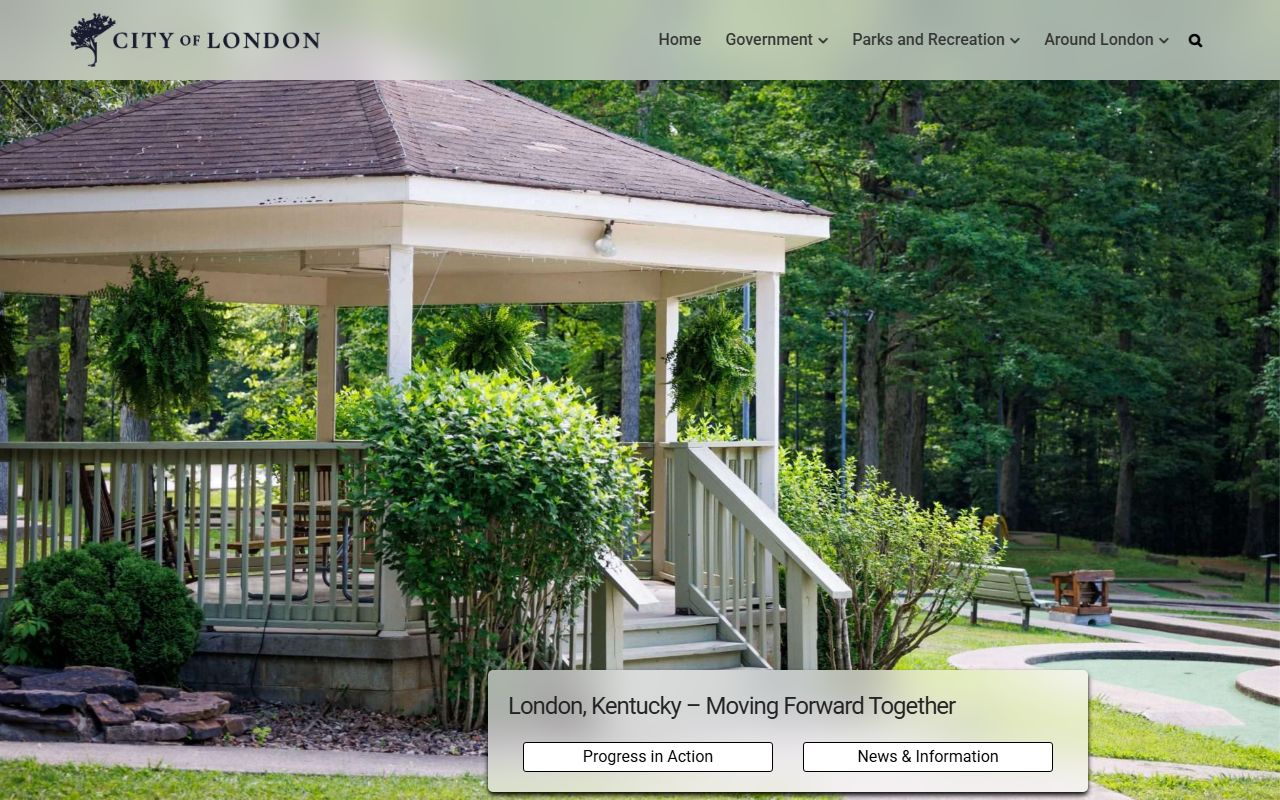 London Kentucky city website homepage