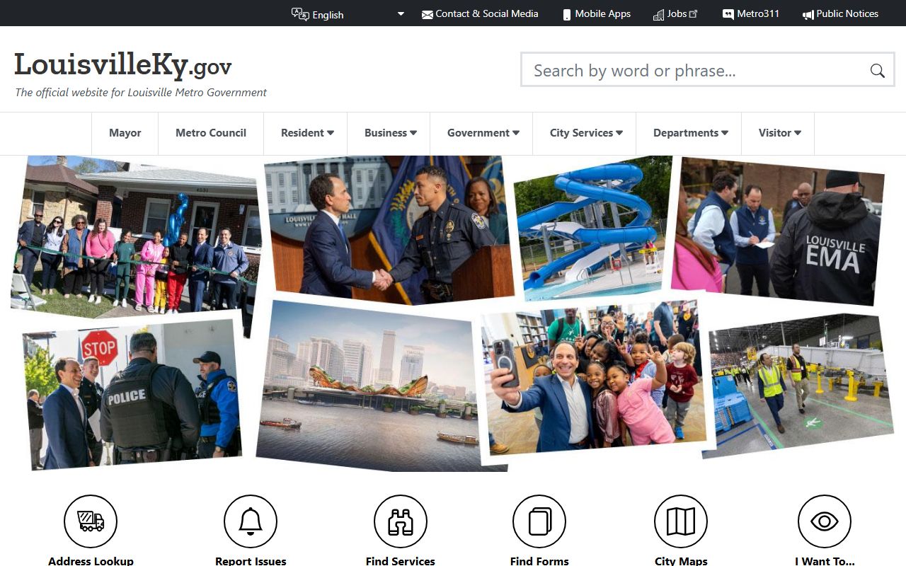 Louisville Metro Government official website