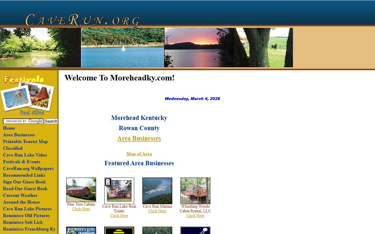Morehead Kentucky city website homepage