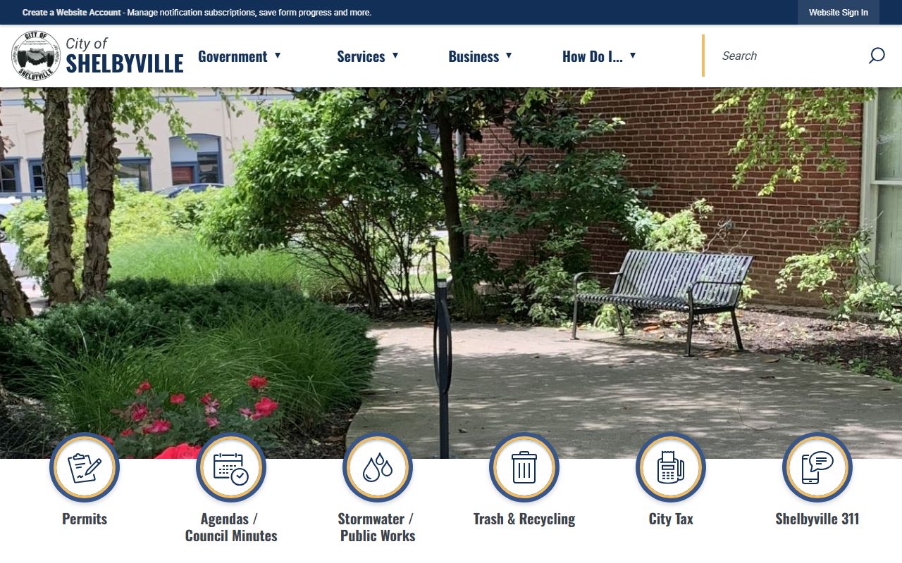 Shelbyville City Government official website