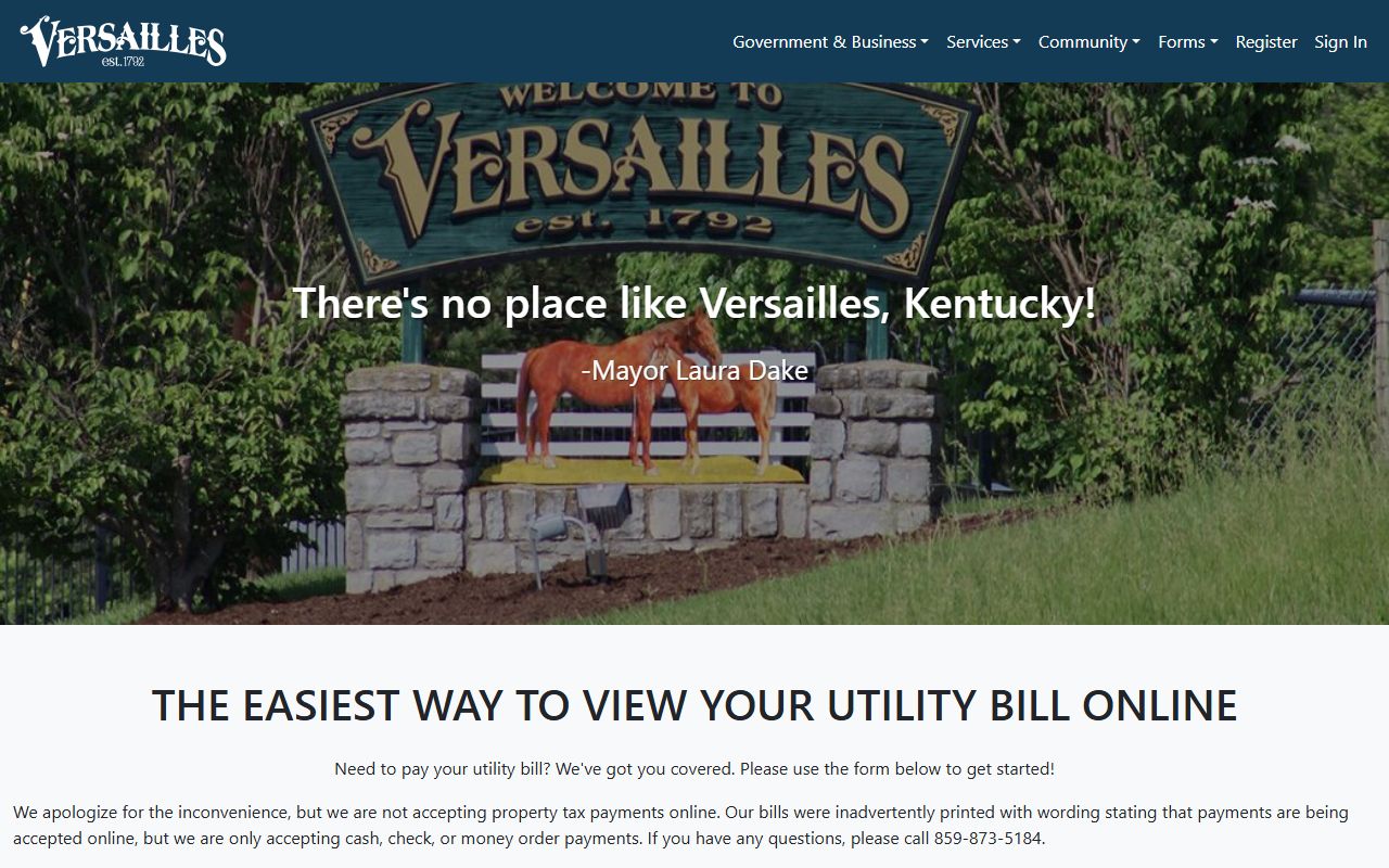 Versailles City Government official website
