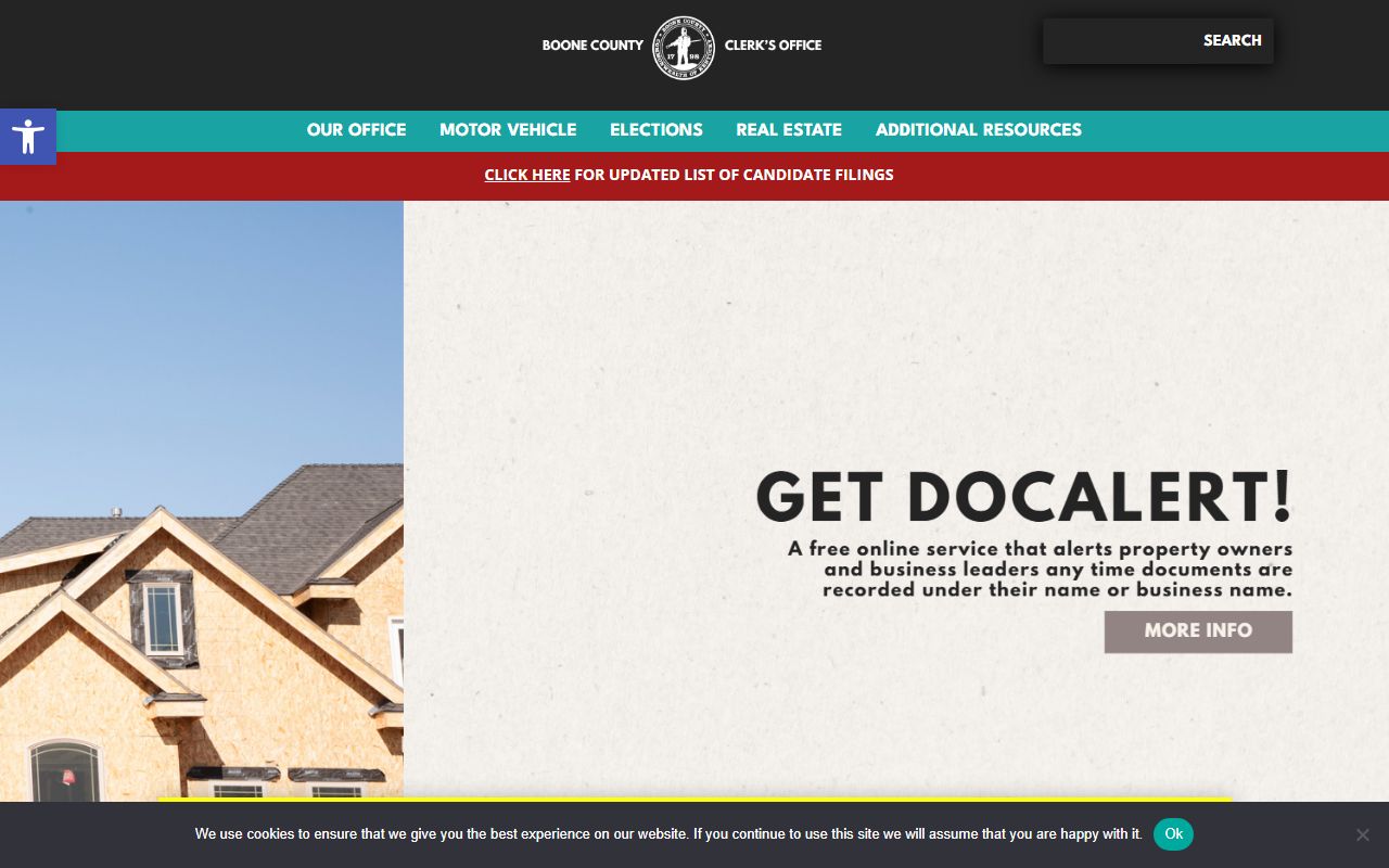 Boone County Clerk office website for public records access