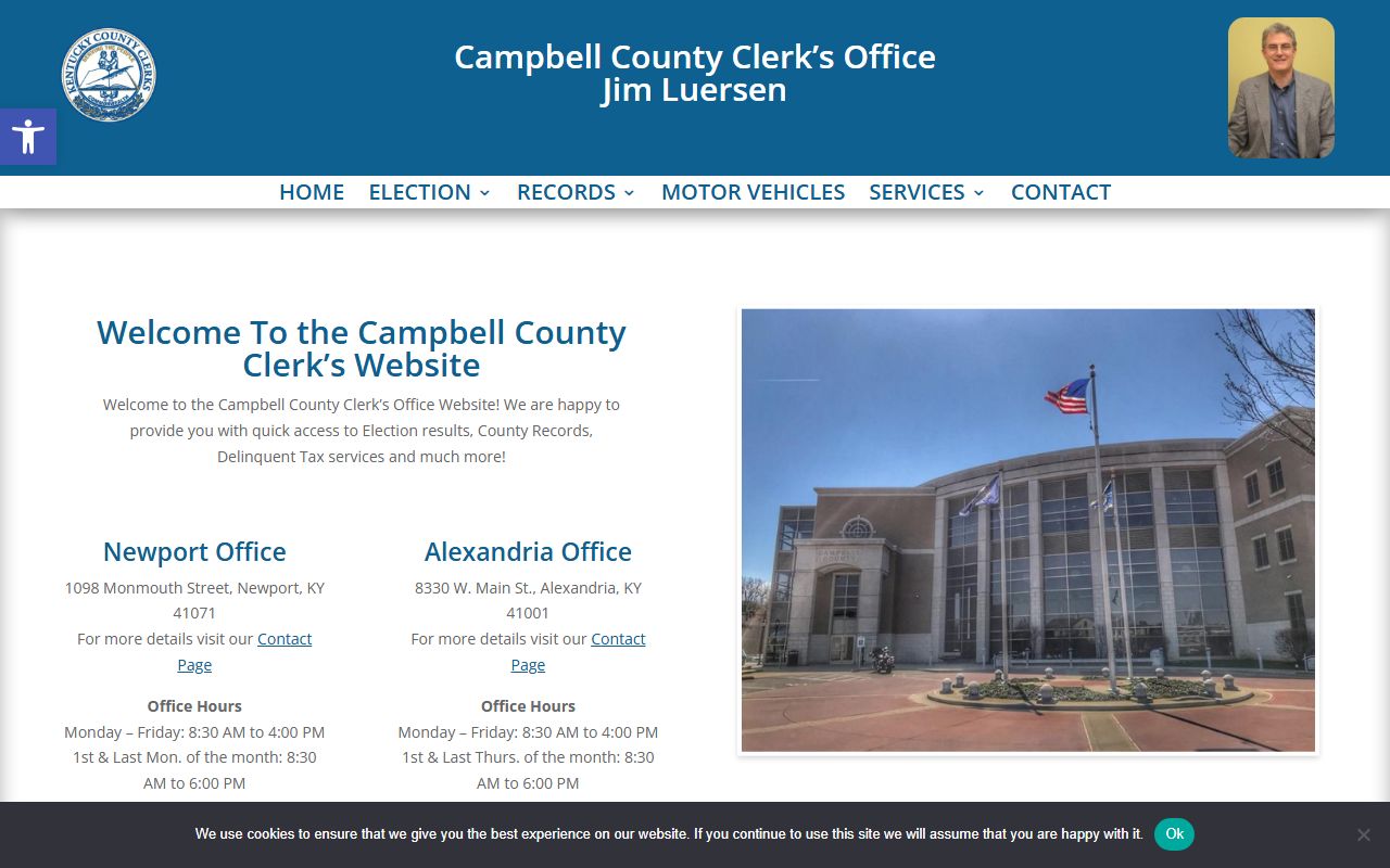 Campbell County Clerk office building and public records services